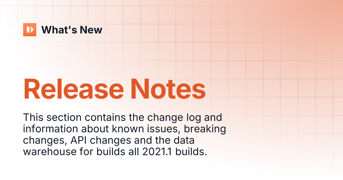 Release Notes | What's New