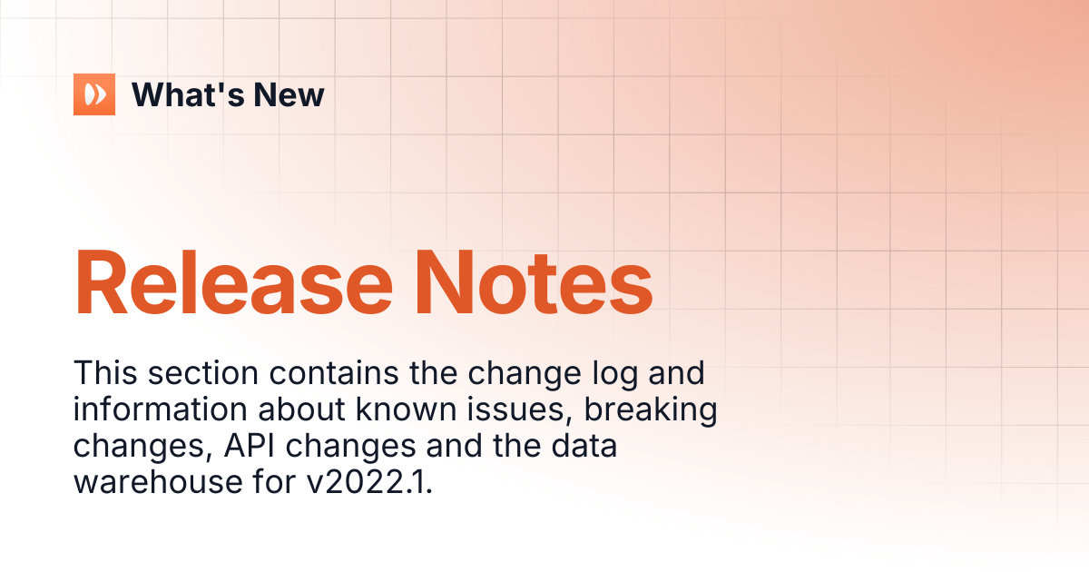 Release Notes | What's New